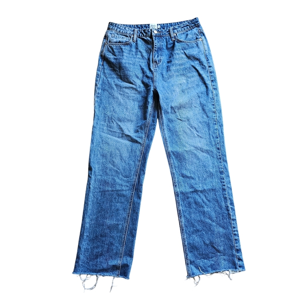Princell Polly Straight leg high rise jeans Size 10 raw hem - Picture 1 of 7